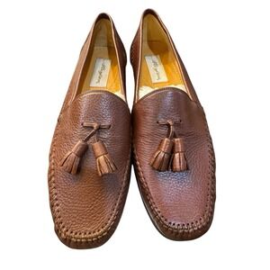 Men's Mezlan Redondo Leather‎ Tan Brown Loafers Size Tassels Size 10 M Slip On